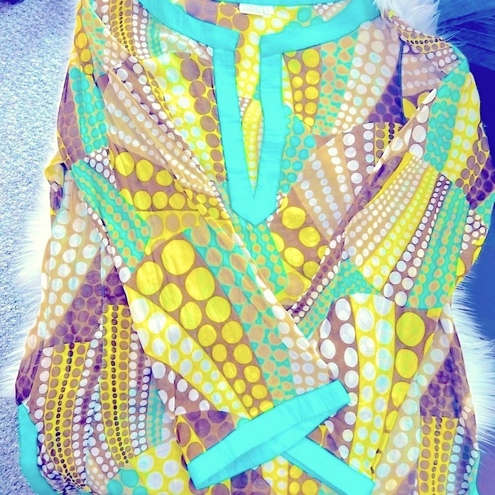 NWOT☀️MILLY Cabana☀️Cover Up Graphic Long Sleeve Tunic☀️